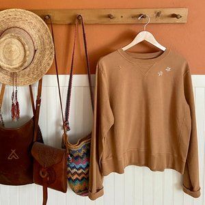 HARLIN hand embroidered sweatshirt 100% COTTON